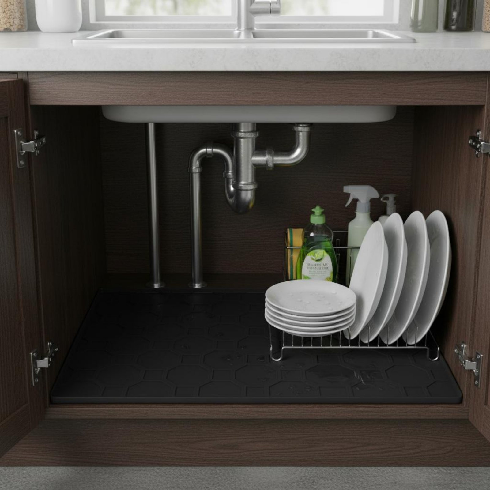 Waterproof Under Sink Mat Easy - đánh giá và giá Kitchen Appliances Cabinet
