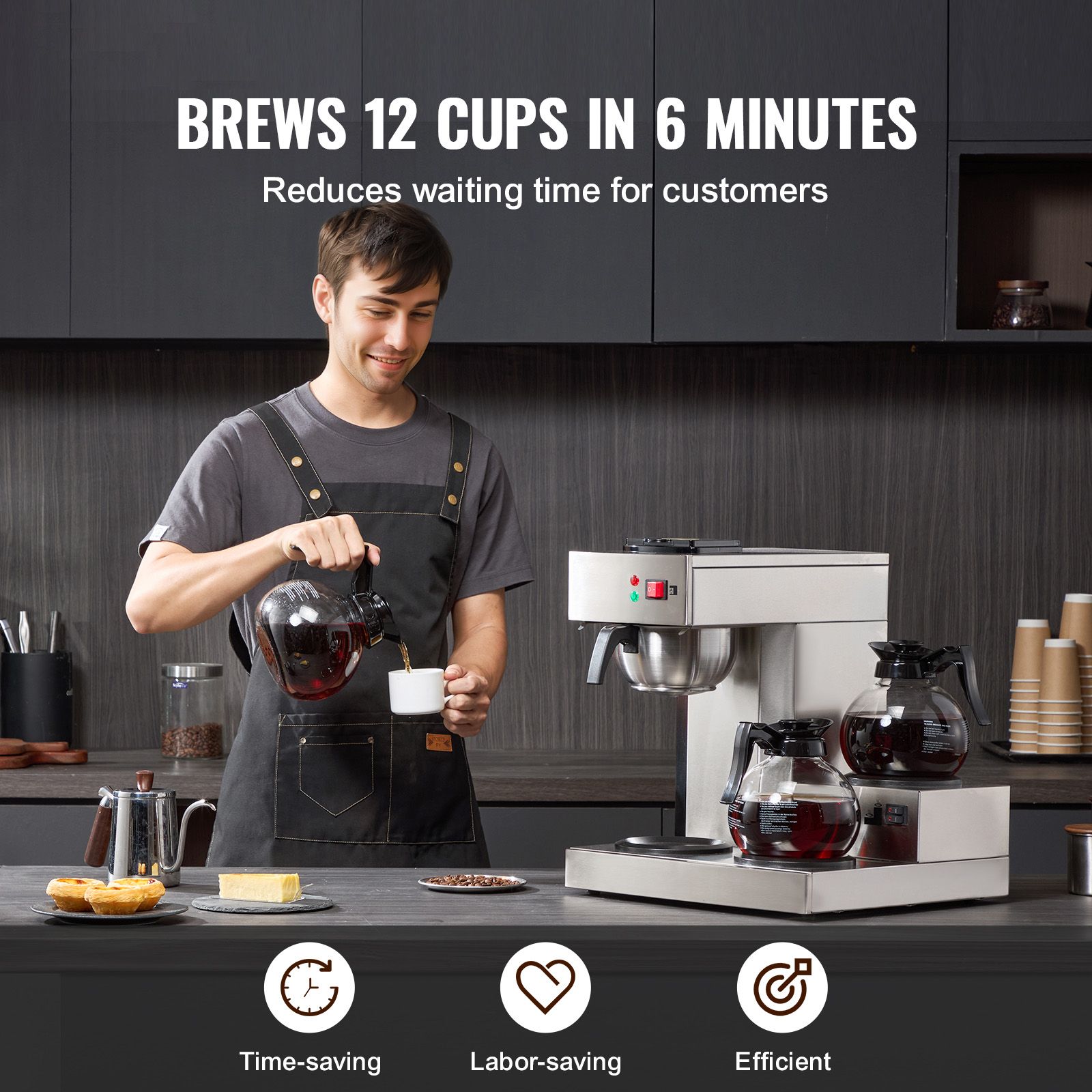 12 Cups Commercial Drip Coffee - đánh giá và giá Coffee Maker