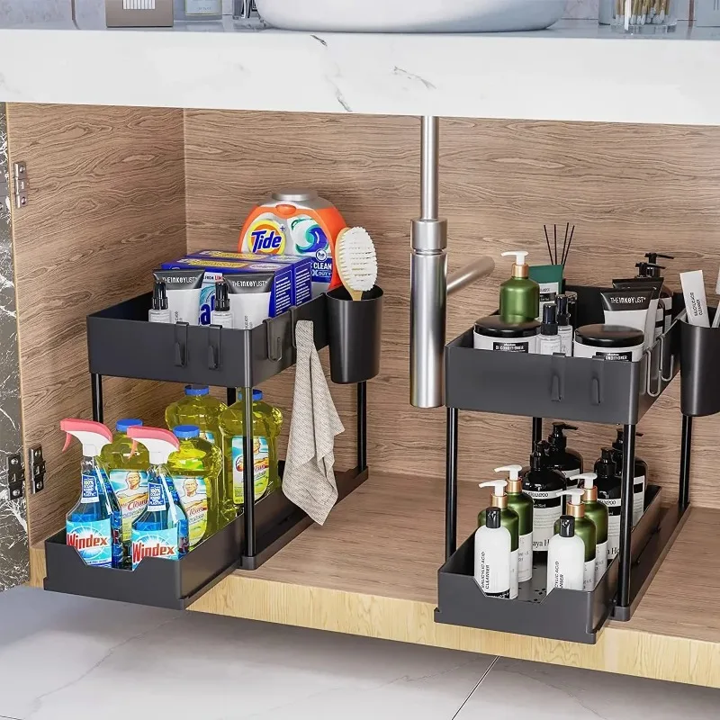 Under Sink Organizer 2 Layer S - đánh giá và giá Kitchen Appliances Cabinet