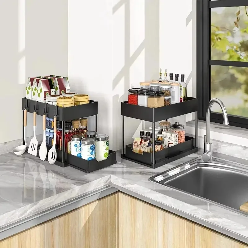 Under Sink Organizer 2 Layer S - đánh giá và giá Kitchen Appliances Cabinet